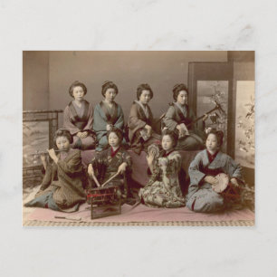 Carte Postale Geisha Girls Jouant D'Instruments De Musique