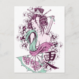 Carte Postale Geisha japonais