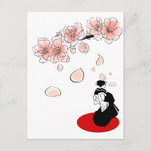 Carte Postale geisha japonaise