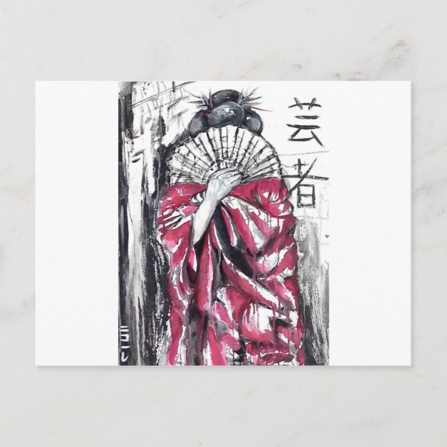 CARTE POSTALE GEISHA L'ARTISTE (Devant)