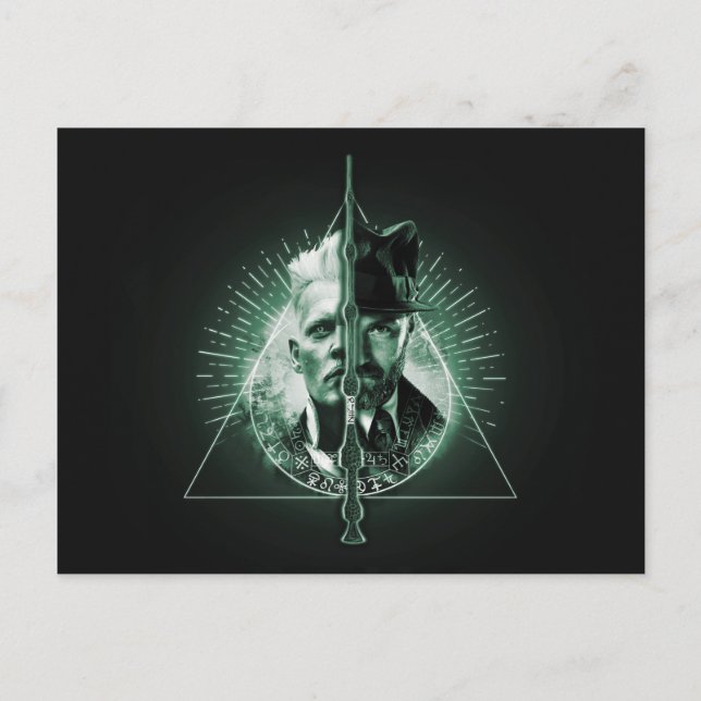 Carte Postale GELLERT GRINDELWALD™ contre Dumbledore (Devant)