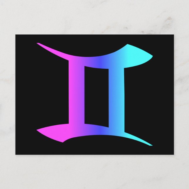 Carte postale Gemini Zodiac Sign (Devant)