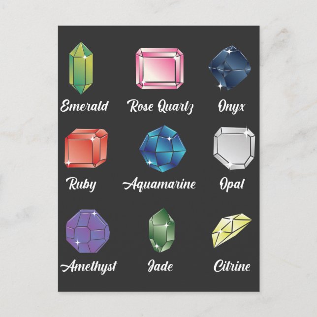 Carte Postale Gemstone Lover Bijouterie Géologue Crystal Hunter (Devant)