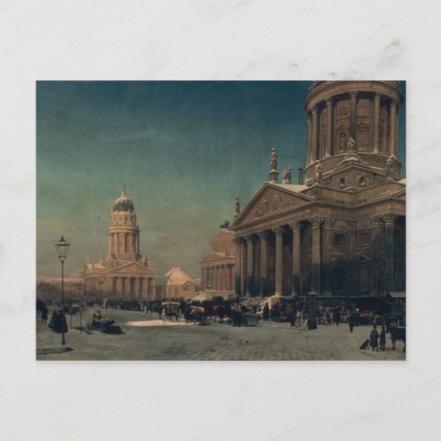 Carte Postale Gendarmenmarkt en hiver, 1857 (Devant)