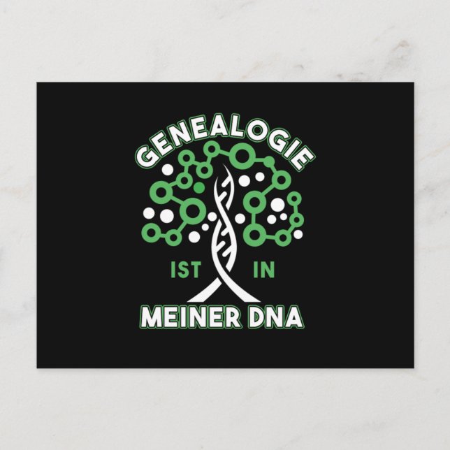 Carte Postale Genealogy DNA Tree Genealogy Family Historian Gift (Devant)