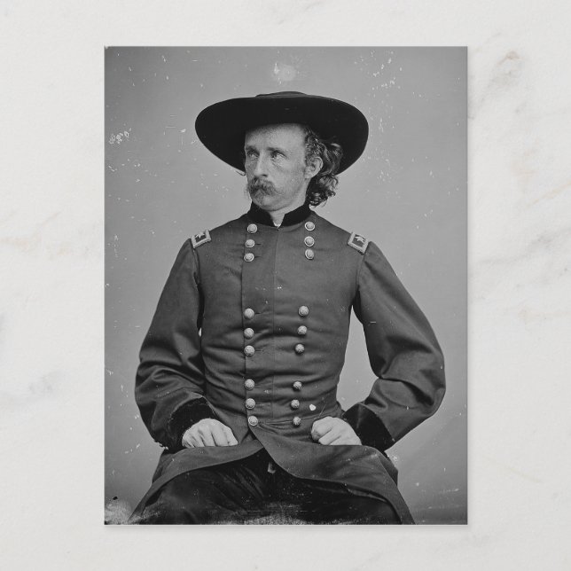 Carte Postale Général George Armstrong Custer par Mathew Brady (Devant)
