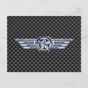 Carte Postale General Private Air Pilot Chrome Comme Star Wings