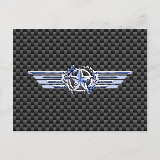 Carte Postale General Private Air Pilot Chrome Comme Star Wings (Devant)