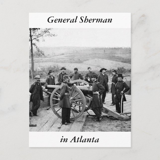 Carte Postale Général Sherman à Atlanta, 1864 (Devant)