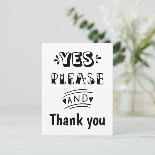 Carte Postale Générique RSVP noir et blanc (Debout devant)