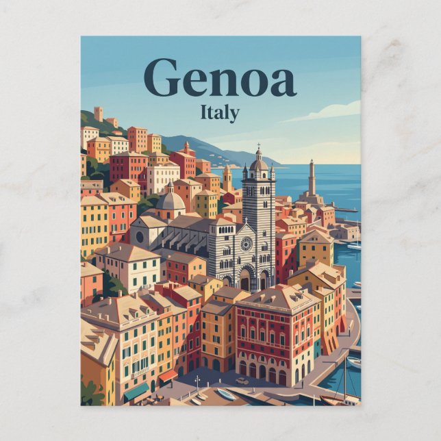 Carte Postale Gênes, Italie (Devant)