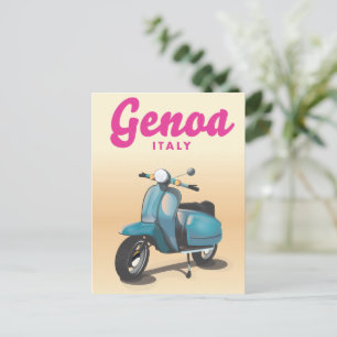 Carte Postale Gênes Italie scooter