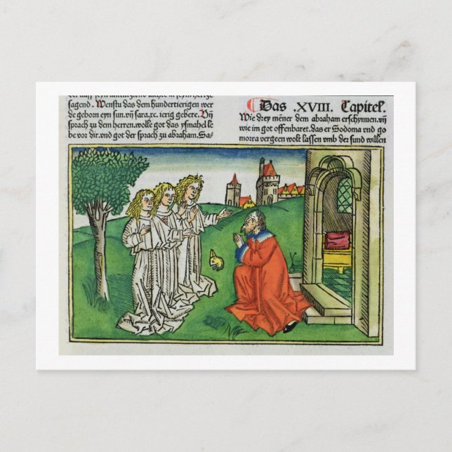 Carte Postale Genèse 18 2 Abraham et les Trois Anges, de (Devant)