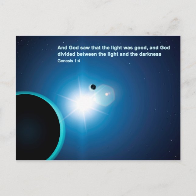 Carte Postale Genèse - Lumière Et Ténèbres (Devant)