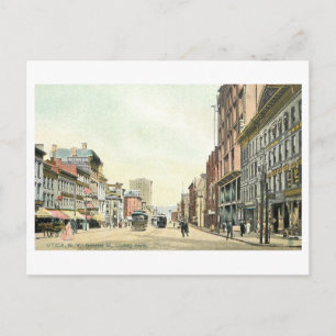Carte Postale Genesee Street vintage, Utica, New York