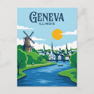Carte Postale Genève Illinois