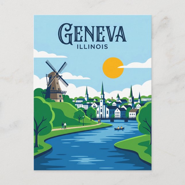 Carte Postale Genève Illinois (Devant)