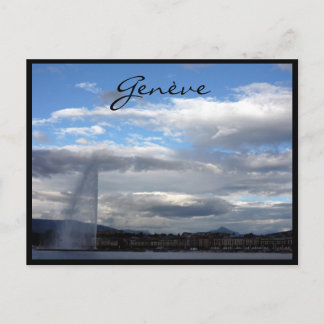 Carte Postale genève jet d'eau paquis