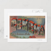 Carte Postale Genève, New York - Scènes de grandes lettres (Devant / Derrière)