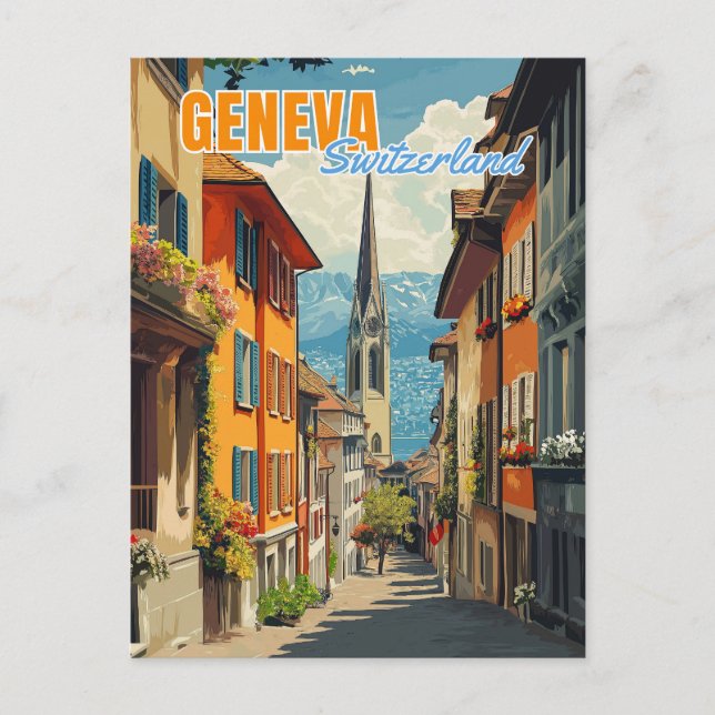 Carte Postale Genève Suisse Alpes (Devant)