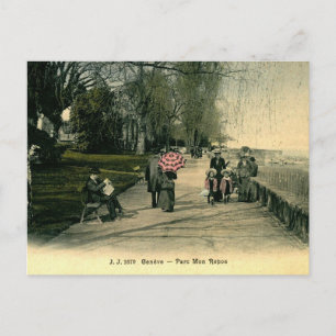 Carte Postale Genève Suisse Parc Mon Repos 1910s