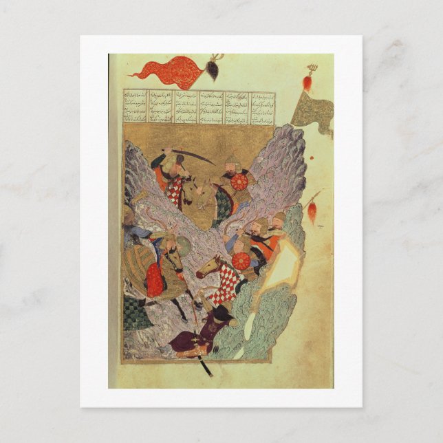 Carte Postale Genghis Khan (c.1162-1227) combat les Chinois à (Devant)
