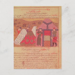 Carte Postale Genghis Khan devant sa tente