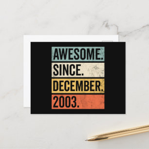 Carte Postale Génial depuis l'anniversaire de décembre 2003