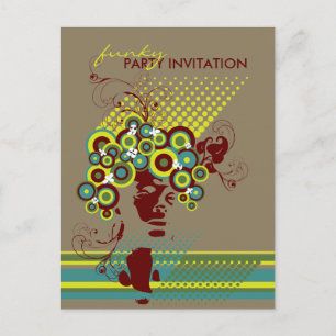 Carte postale géniale d'invitation de partie des