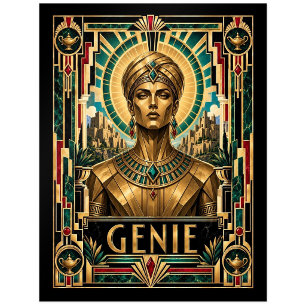 Carte Postale Génie, mythe Art déco
