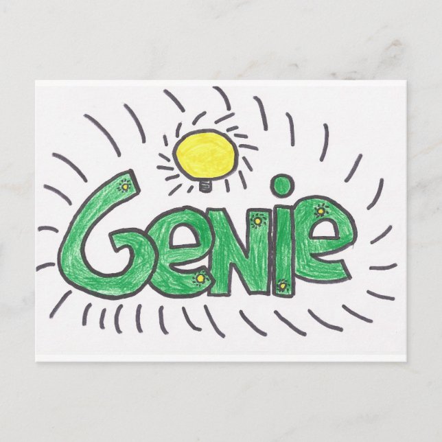 Carte Postale Genie produit (Devant)