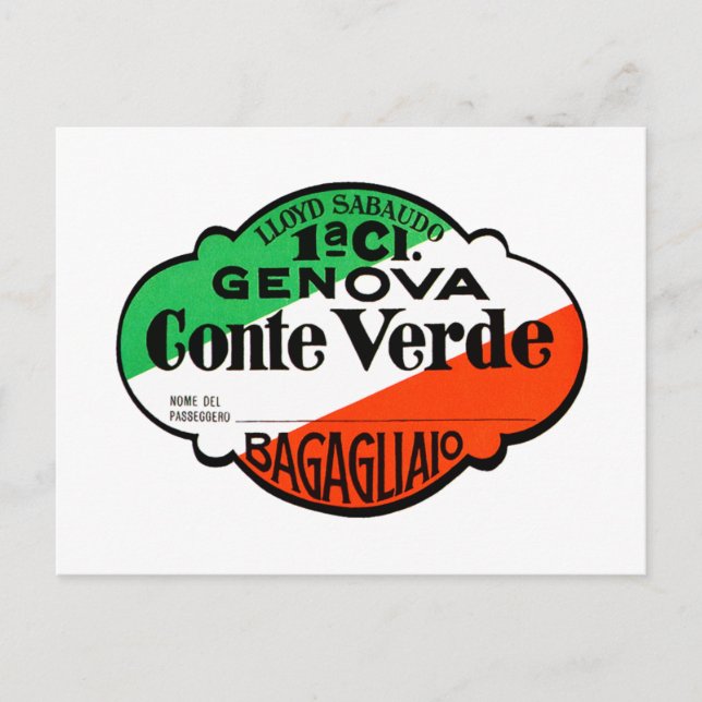 Carte Postale GenovaConteVerde (Devant)