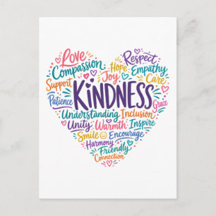 Carte Postale Gentillesse compassion empathie et respect