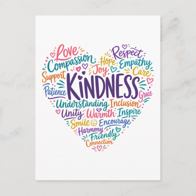 Carte Postale Gentillesse compassion empathie et respect (Devant)
