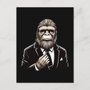 Carte Postale Gentleman Sasquatch - Funny Bigfoot