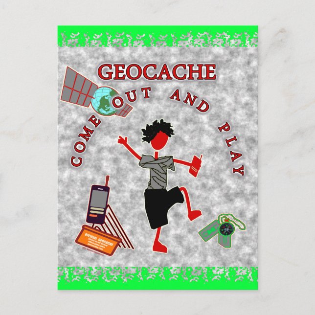 Carte Postale Geocache Sortent Et Jouent (Devant)