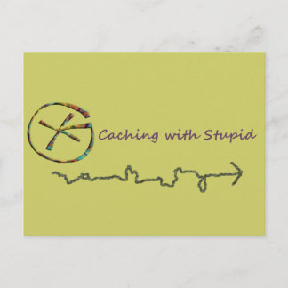 Carte Postale Géocaching Avec Stupide