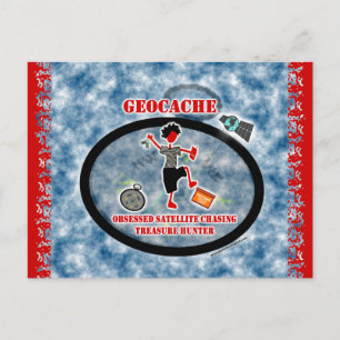 Carte Postale Géocaching satellite observé
