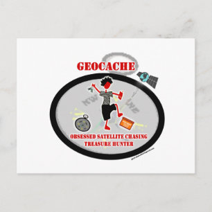 Carte Postale Géocaching satellite observé