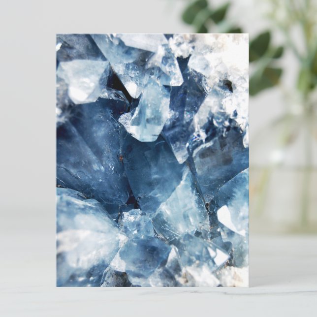 Carte Postale Géode d'âge bleu tendance (Blue Mineral Agate Crystal Postcard)
