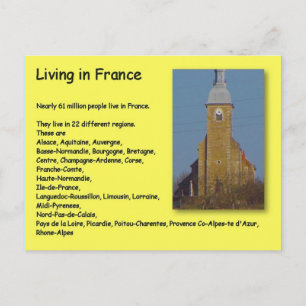 Carte Postale Géographie, Études sociales, Vivre en France