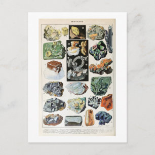 Carte Postale Géologie des roches minérales vintages