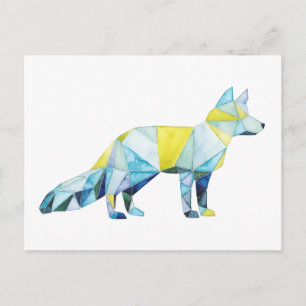 Carte Postale Geometric Fox Animal