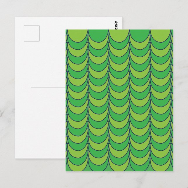 Carte Postale Geometric Green Demi-Cercle Géométrique  (Devant / Derrière)