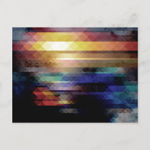 Carte Postale Géométrie Abstraite des couleurs
