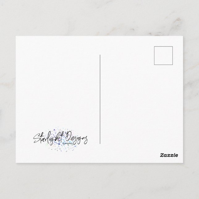 Carte Postale Géométrie bleue (Dos)