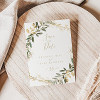 Géométrie dorée Feuillage d'automne Enregistrer la