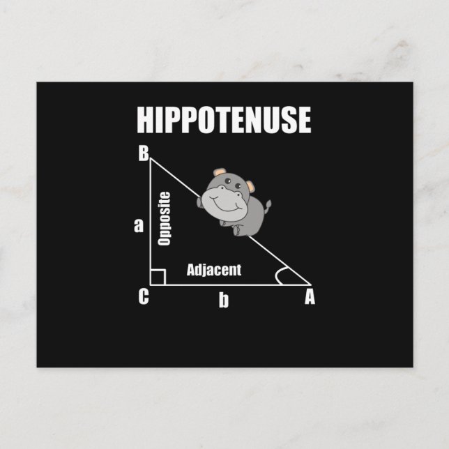 Carte Postale Géométrie nerd Hippotenuse Hypotenuse Mathématique (Devant)