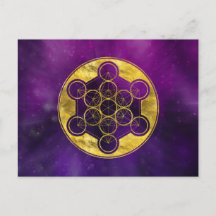 Carte Postale Géométrie sacrée du cube de Metatron