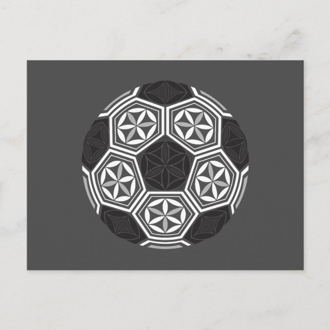 Carte Postale géométrie sacrée du soccer (Devant)